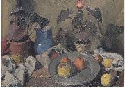 Still life with fruits, foliage plants and jug Felix Esterl